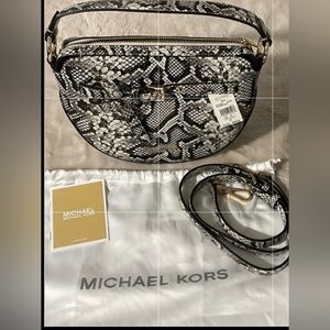 MICHAEL Michael Kors -  EMILIA - Genuine Leather Half Moon Bag. Brand New!